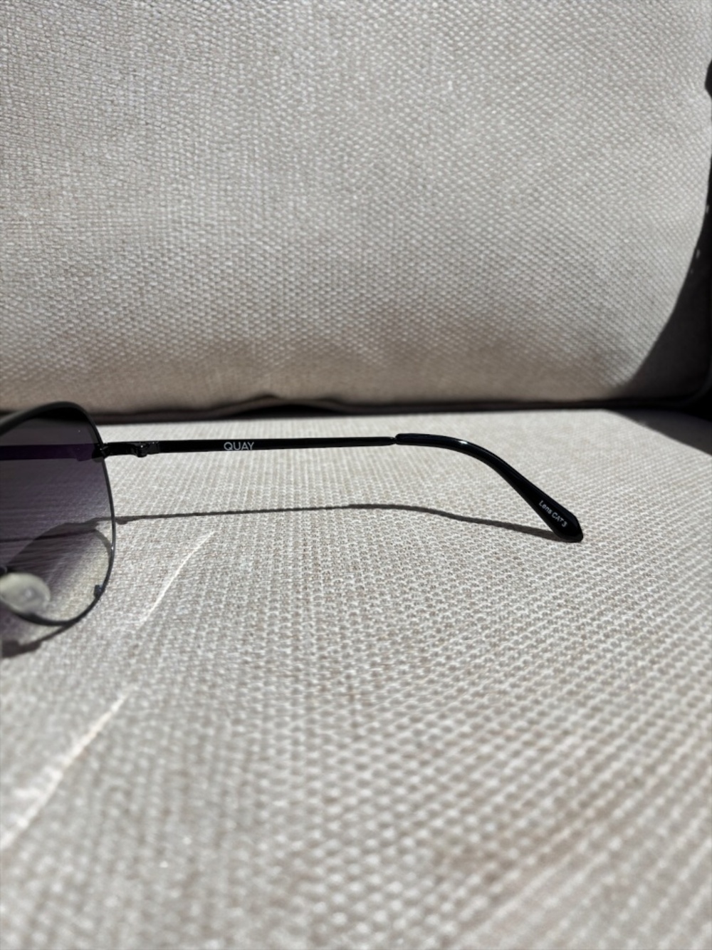 Quay High Key Mini (Large) Black Frame w/Gradient Aviator Sunglasses - Picture 7 of 9